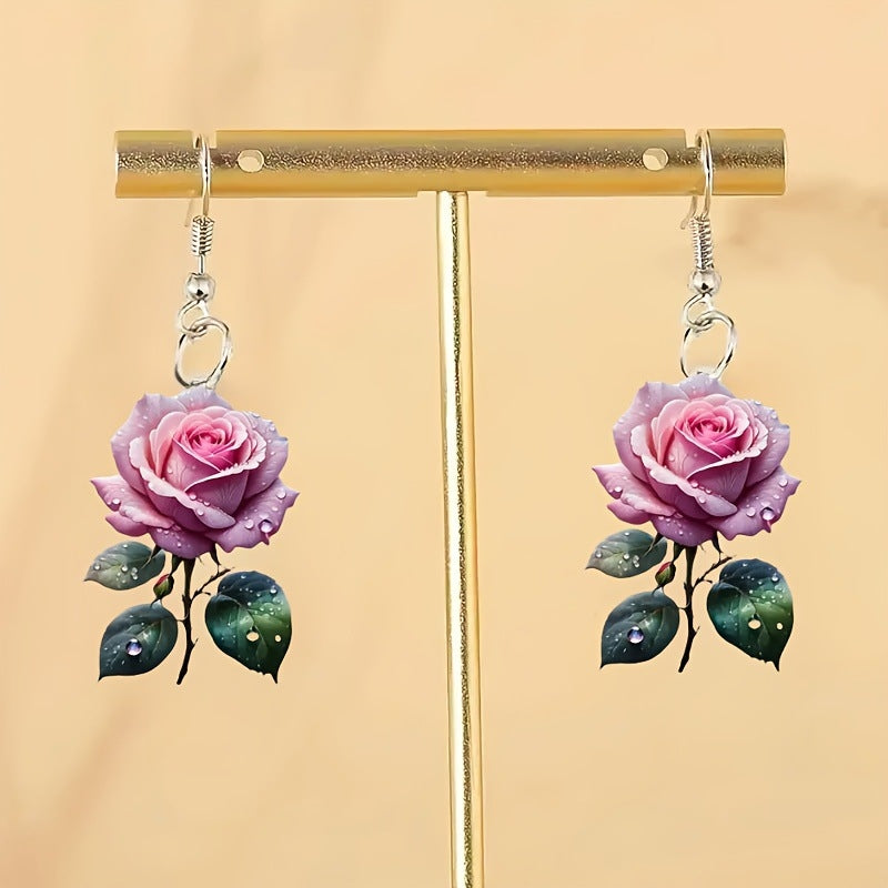 Women's Rose Flower Earrings