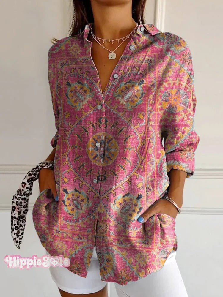 Women's Vintage Floral Totem Print Punk Hippie Batwing Tussle Fringes Poncho Dress