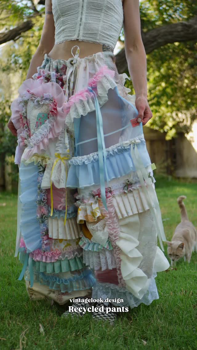 Cute Custom Floral Patchwork Art Pants